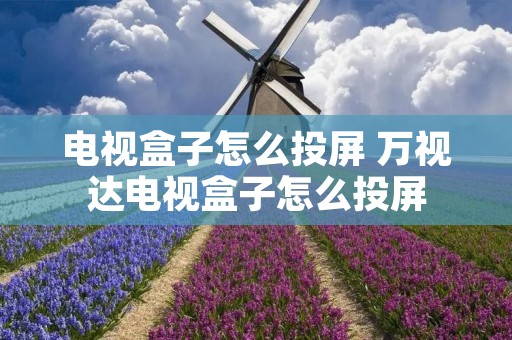 电视盒子怎么投屏 万视达电视盒子怎么投屏