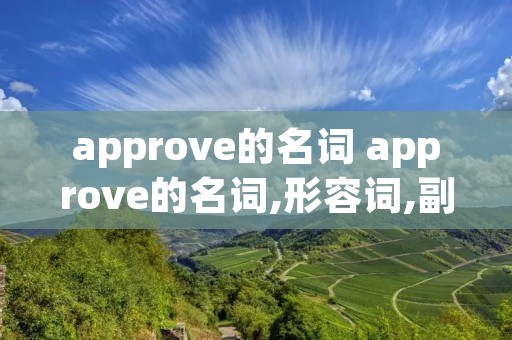 approve的名词 approve的名词,形容词,副词