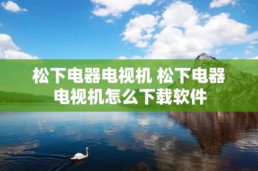 松下电器电视机 松下电器电视机怎么下载软件