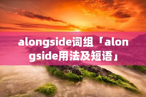 alongside词组「alongside用法及短语」