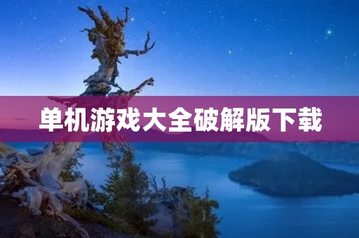 单机游戏大全破解版下载：免费畅玩经典游戏！