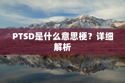 PTSD是什么意思梗?详细解析 PTSD是什么意思梗?详细解析