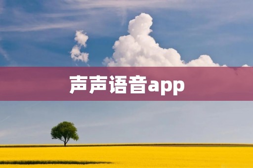 声声语音app:打造你的个性化语音助手 声声语音app:打造你的个性化语音助手