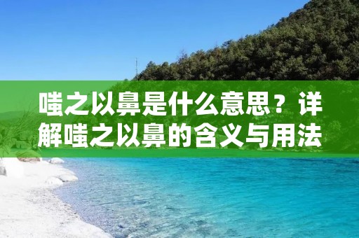 嗤之以鼻是什么意思?详解嗤之以鼻的含义与用法 嗤之以鼻是什么意思?详解嗤之以鼻的含义与用法