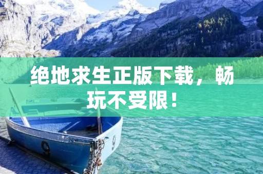 绝地求生正版下载,畅玩不受限!
