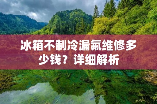 冰箱不制冷漏氟维修多少钱?详细解析 冰箱不制冷漏氟维修多少钱?详细解析