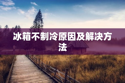 冰箱不制冷原因及解决方法