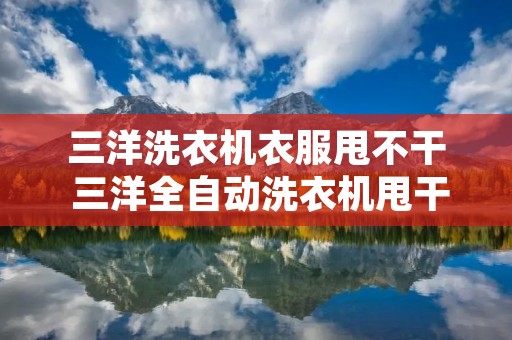 三洋洗衣机衣服甩不干 三洋全自动洗衣机甩干桶不转