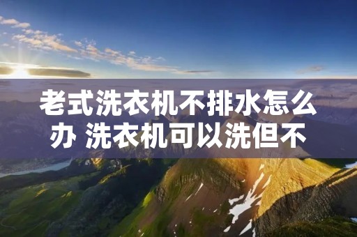 老式洗衣机不排水怎么办 洗衣机可以洗但不排水