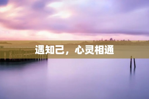 遇知己，心灵相通