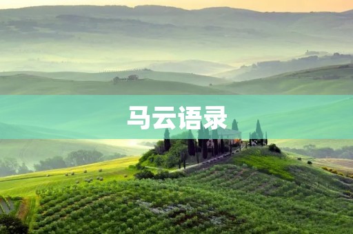 马云语录：破茧成蝶的人生哲学