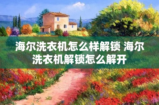 海尔洗衣机怎么样解锁 海尔洗衣机解锁怎么解开