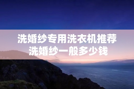 洗婚纱专用洗衣机推荐 洗婚纱一般多少钱