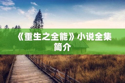 《重生之全能》小说全集简介