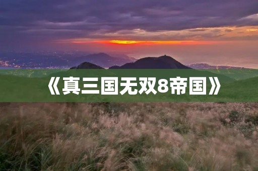 《真三国无双8帝国》：带你领略真正的三国霸业