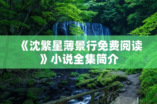 《沈繁星薄景行免费阅读》小说全集简介