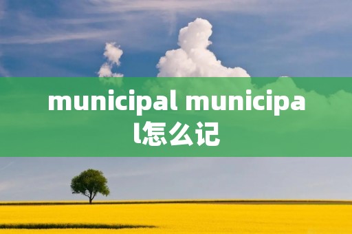 municipal municipal怎么记