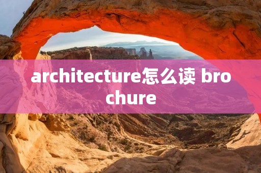 architecture怎么读 brochure