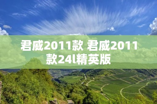 君威2011款 君威2011款24l精英版 君威2011款 君威2011款24l精英版