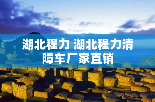 湖北程力 湖北程力清障车厂家直销