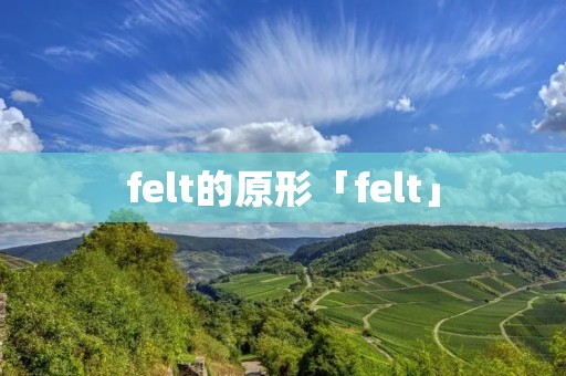 felt的原形「felt」