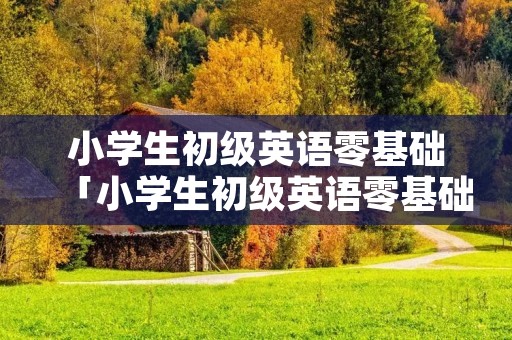小学生初级英语零基础「小学生初级英语零基础作文」 小学生初级英语零基础「小学生初级英语零基础作文」