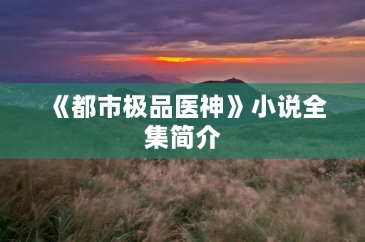 《都市极品医神》小说全集简介
