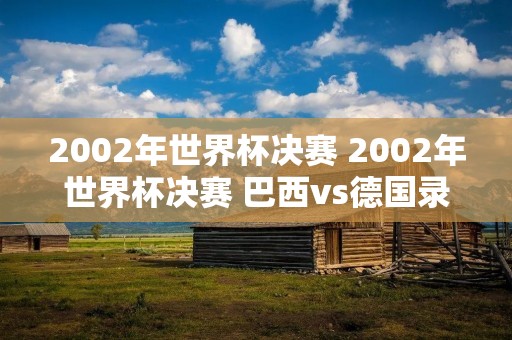 2002年世界杯决赛 2002年世界杯决赛 巴西vs德国录像