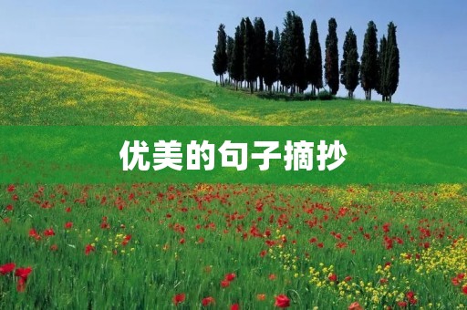 优美的句子摘抄:用文字唤醒内心深处的美好