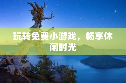 玩转免费小游戏,畅享休闲时光