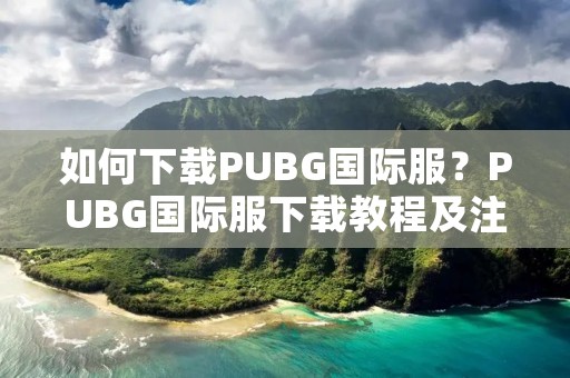如何下载PUBG国际服？PUBG国际服下载教程及注意事项！