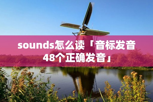 sounds怎么读「音标发音48个正确发音」