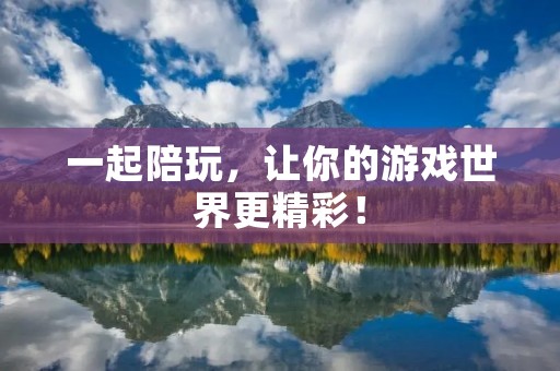 一起陪玩,让你的游戏世界更精彩! 一起陪玩,让你的游戏世界更精彩!