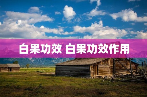 白果功效 白果功效作用