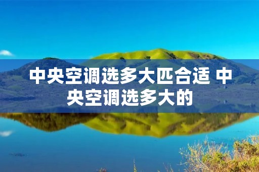 中央空调选多大匹合适 中央空调选多大的