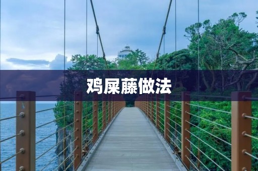 鸡屎藤做法：探索鸡屎藤的独特烹饪方式