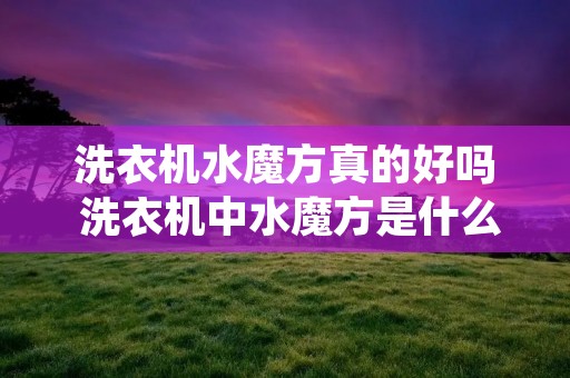洗衣机水魔方真的好吗 洗衣机中水魔方是什么意思