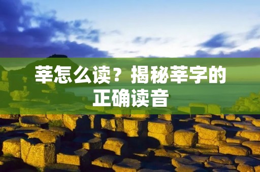 莘怎么读?揭秘莘字的正确读音 莘怎么读?揭秘莘字的正确读音