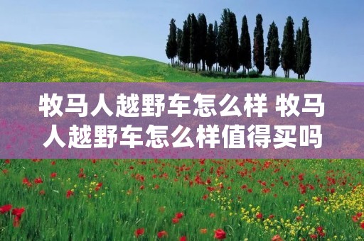 牧马人越野车怎么样 牧马人越野车怎么样值得买吗