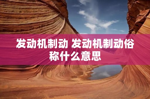 发动机制动 发动机制动俗称什么意思