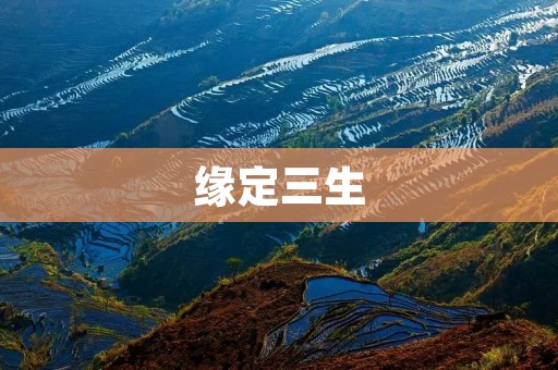 缘定三生:命中注定的相遇与相守 缘定三生:命中注定的相遇与相守
