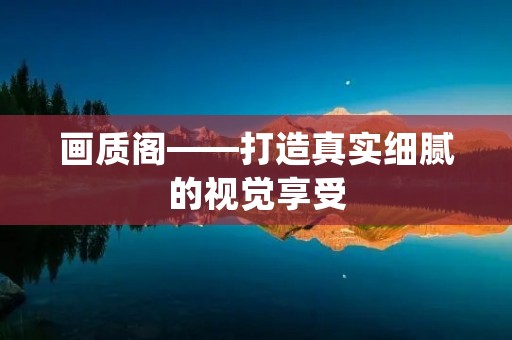 画质阁——打造真实细腻的视觉享受 画质阁——打造真实细腻的视觉享受