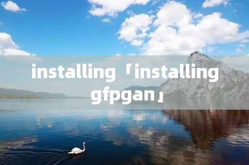 installing「installing gfpgan」