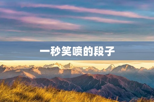 一秒笑喷的段子：让你开怀大笑的幽默之选