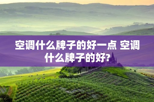 空调什么牌子的好一点 空调什么牌子的好?