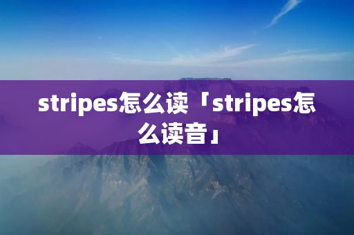 stripes怎么读「stripes怎么读音」