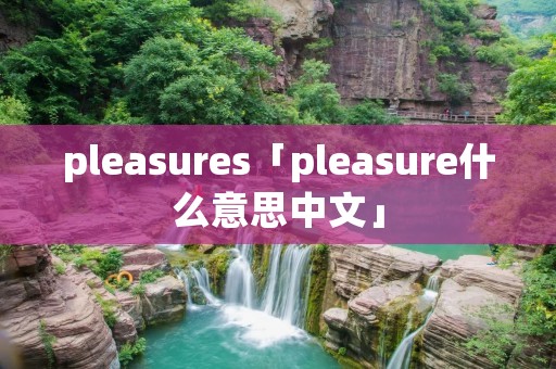 pleasures「pleasure什么意思中文」 pleasures「pleasure什么意思中文」