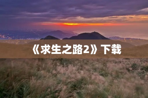 《求生之路2》下载：让你体验最真实的生存之旅