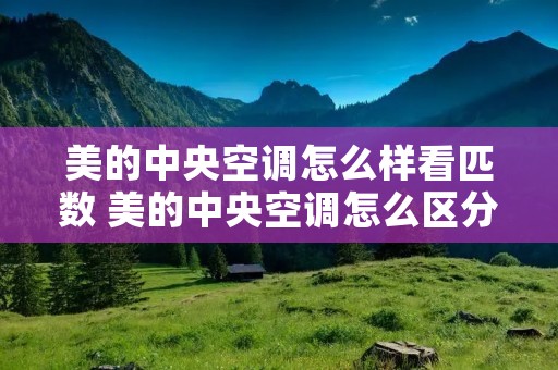 美的中央空调怎么样看匹数 美的中央空调怎么区分匹数
