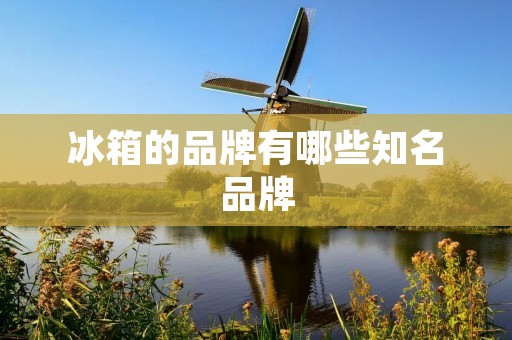 冰箱的品牌有哪些知名品牌